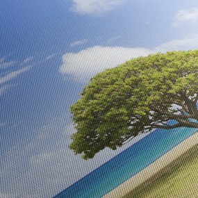 Fa a tengerparton (órával) (90x30 cm)
