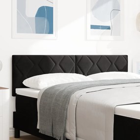 LED Fejtámla Gyémánt Blokkok Dizájn Fekete 160 cm Velvet