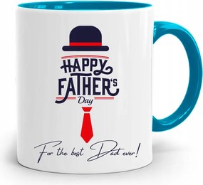 Kék Bögre Apának Happy Father's Day fényképes nyomtatással