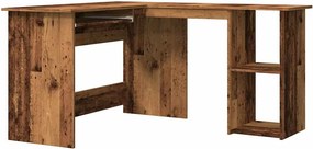 vidaXL Sarokíróasztal régi fa 120x140x75 cm műszaki fa