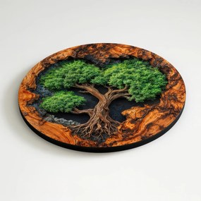 DUBLEZ | Fából készült szívfa a falra - Az erdő lelke