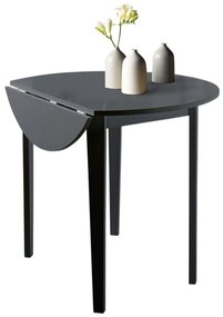 Trento Quer fekete asztal lehajtható asztallappal, ⌀ 92 cm - Støraa