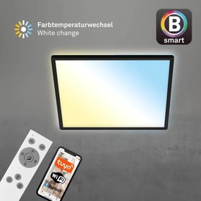 Briloner 7060-015 - SLIM LED dimmelhető panel 22W/230V 42x42 cm fekete Wi-Fi Tuya + távirányító