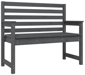 szürke tömör fenyőfa kerti pad 109x48x91,5 cm