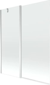 Mexen Flip 2-szárnyú fürdőkád paraván 140 x 150 cm, átlátszó, króm - 894-140-101-01-00