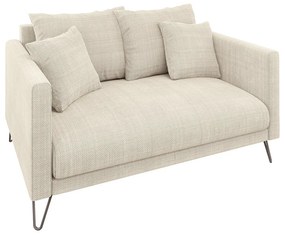 Krémszínű zsenília kanapé 140 cm Freya – Ropez