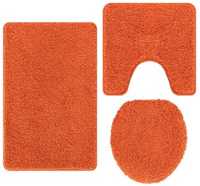 Csúszásmentes fürdőszőnyeg készlet 3 pcs Narancssárga