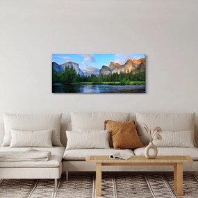Egy vad hegyi táj képe (120x50 cm)