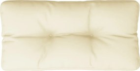 vidaXL krémszínű szövet raklappárna 70 x 40 x 12 cm