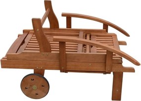 Barna tömörfa kerti napozóágy Beverly Hills – Garden Pleasure