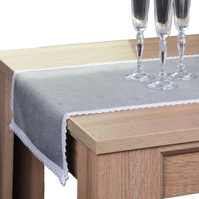 foltálló csipkés futófelület Malaga 40x140 szürke