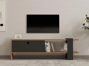 TV asztal/szekrény Dutudo (tölgy + antracit) . Akció -24%. 1095104