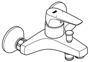 GROHE 23772000 - Kádcsaptelep START FLOW 150 mm, fényes króm