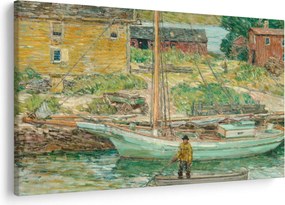 Kép - Childe Hassam, Oyster Sloop, Cos Cob, reprodukciók (90x60 cm)