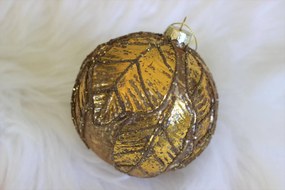 Arany luxus karácsonyi üveggömbök 3db 10cm