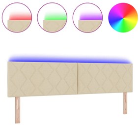 LED Fejtámla Gyémánt Blokkok Dizájn Krém 180 cm Szövet