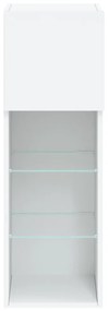2 db fehér TV-szekrény LED-világítással 30,5 x 30 x 90 cm