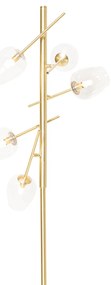 Klasszikus állólámpa arany üveggel 5-lámpás - Elien