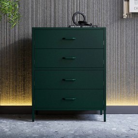 Komód CARLA, 800 x 1015 x 400 mm, Modern:  palack zöld