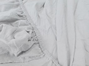 Jersey gumis lepedő lycrával ezüst színű 90 x 200 cm