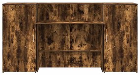 recepciós pult füstös tölgy 200x50x103,5 cm szerelt fa