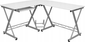 Sarok íróasztal Vasagle 138 x 150 x 75 cm fehér