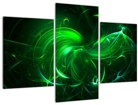 Kép - zöld absztrakció (90x60 cm)