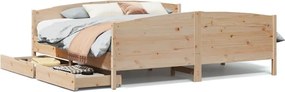 vidaXL tömör fenyőfa ágy matrac nélkül 180 x 200 cm