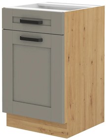 Alsó konyhaszekrény Lucid 50 D 1F 1S (artisan tölgy + claygrey). 1045489
