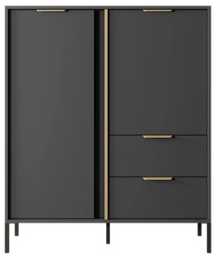 Komód Lyran 2D2S (antracit + arany). 1071353