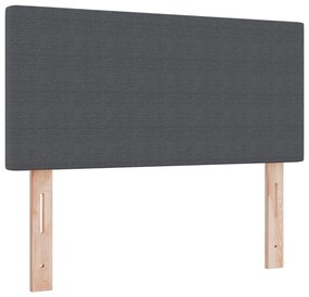 Boxspring Ágy Matraccal Sötét Szürke 100x200 cm Kordbársony Anyag