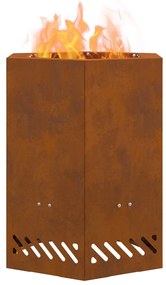 Füstmentes Tűzrakóhely Hatszögletű 38x38x51 cm Időjárásálló Acél