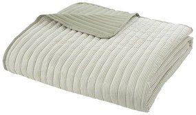 Zöld steppelt ágytakaró 220x230 cm Stripe – Catherine Lansfield