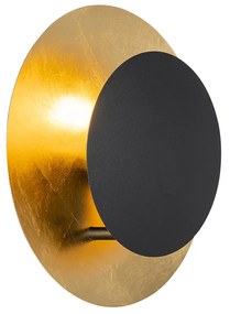 Art Deco fali lámpa fekete arannyal - Emilienne