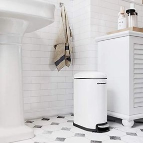 Fürdőszobai szemetes 10L, fehér