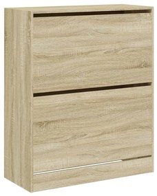 sonoma tölgy színű szerelt fa cipőszekrény 80 x 34 x 96,5 cm