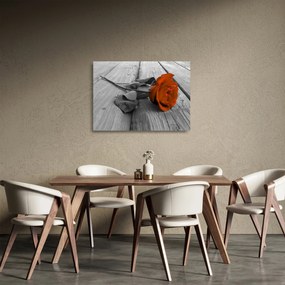 Üveg kép - Narancs Rózsa (70x50 cm)