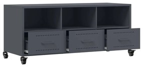 antracitszürke acél TV-szekrény 100,5 x 39 x 43,5 cm