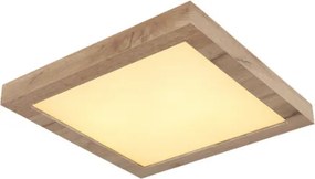 Globo 415950-16 Mennyezeti lámpa, matt fehér fém, sötét fa mintázatú MDF, fehér színű műanyag, HxSzxM: 350x350x60mm, tartozék: LED 16W 230V, 1800lm forrás, 620lm kimenet, 3000K