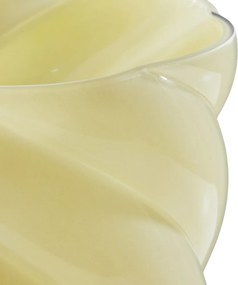SWIRL üveg váza 30 cm, butteryellow