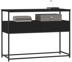 fekete szerelt fa tálalóasztal 100x40x75 cm