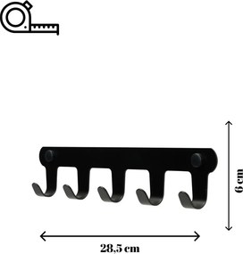 Smart fali fogas, fekete, 28,5 cm