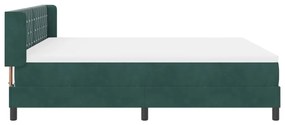 Boxspring Ágy Matraccal Sötét Zöld 180x200 cm Bársonyos