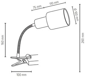 Spot-Light 2236174WF - TREEHOUSE klip lámpa 1xE27/25W/230V