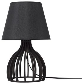 Fekete fa asztali lámpa 36 cm AGUEDA Beliani