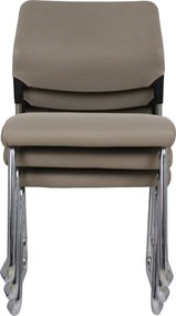 Tárgyalószék, világosbarna/króm, KLEDI