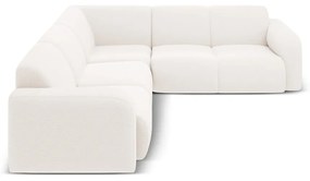 Fehér buklé sarokkanapé (variálható-L alakú) Molino – Micadoni Home
