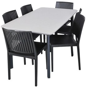 Fekete műanyag kerti szék Bars - Rojaplast