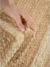 Krémszínű-natúr színű kétoldalas-kézi szövésű juta futószőnyeg 70x200 cm Jutta – Hanse Home