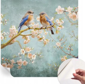 Dekoratív Öntapadós Tapéta Divatos Minták Tavaszi madarak 250x250 cm